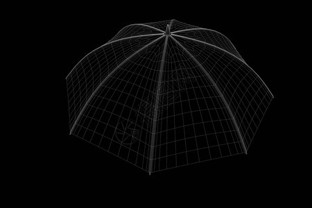 全息图无线框架样式的伞状漂亮的背景图片