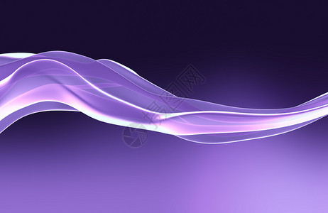 波浪背景中的紫色3D线条图片