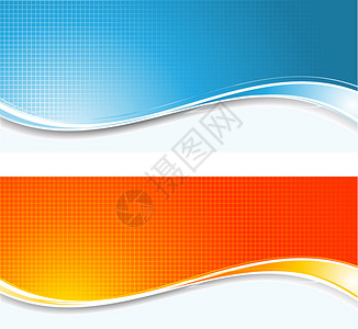 蓝色和橙色的抽象马赛克背景背景图片