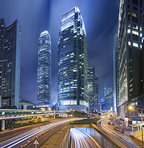 晚上香港市中心的形象图片