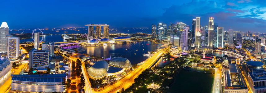 新加坡城市天际线新加坡商图片
