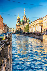 在俄罗斯圣彼得堡的标志地标上图片
