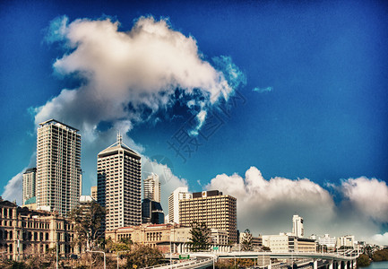 澳大利亚布里斯班城市的天际和摩天大图片