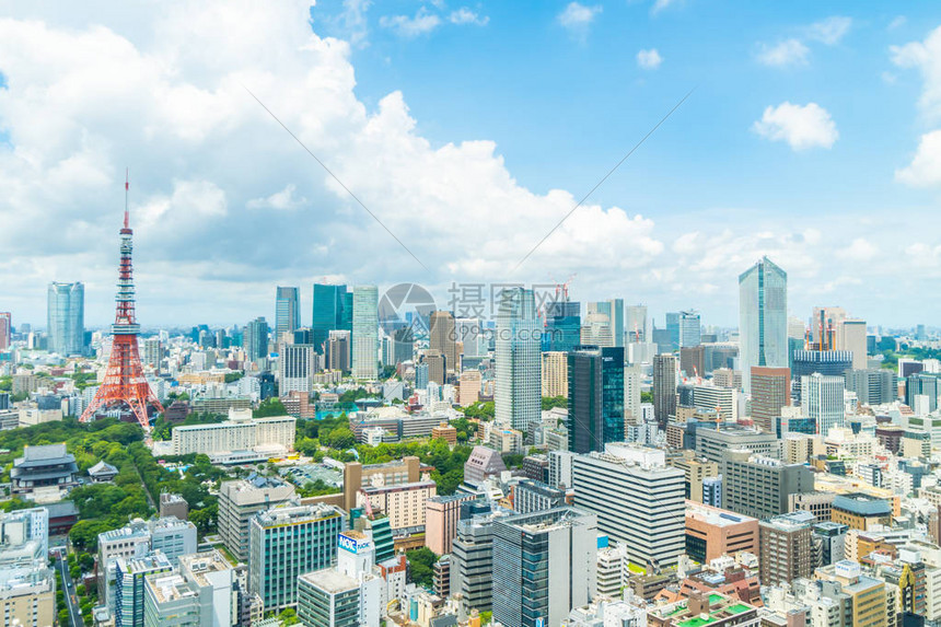 日本东京市天际的美景高清图片下载-正版图片503434088-摄图网