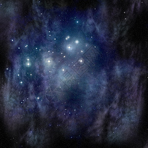 计算机生成的宇宙显示位于金牛座的昴宿星团图片