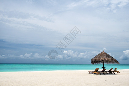 马尔代夫热带沙滩图片