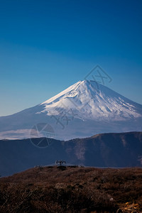 富士山日本的地标背景图片