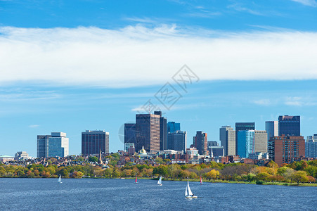 美国马萨诸塞州哈佛桥的波士顿和图片