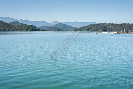 南投日月潭景观背景图片