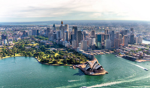 澳大利亚悉尼港和下城天图片
