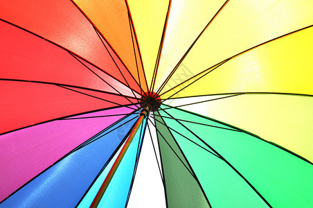 彩虹色的伞图片