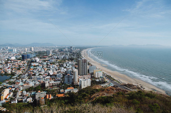 越南近海头顿城市景观鸟瞰图图片