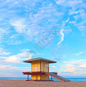 美国佛罗里达迈阿密附近的好莱坞海滩背景图片