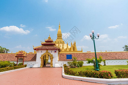 老挝万象卢安寺的Pha那图片