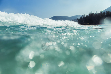 海浪bokeh背景图片