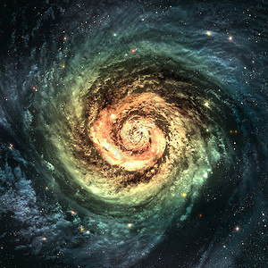 深空某处令人难以置信的美丽螺旋星系图片