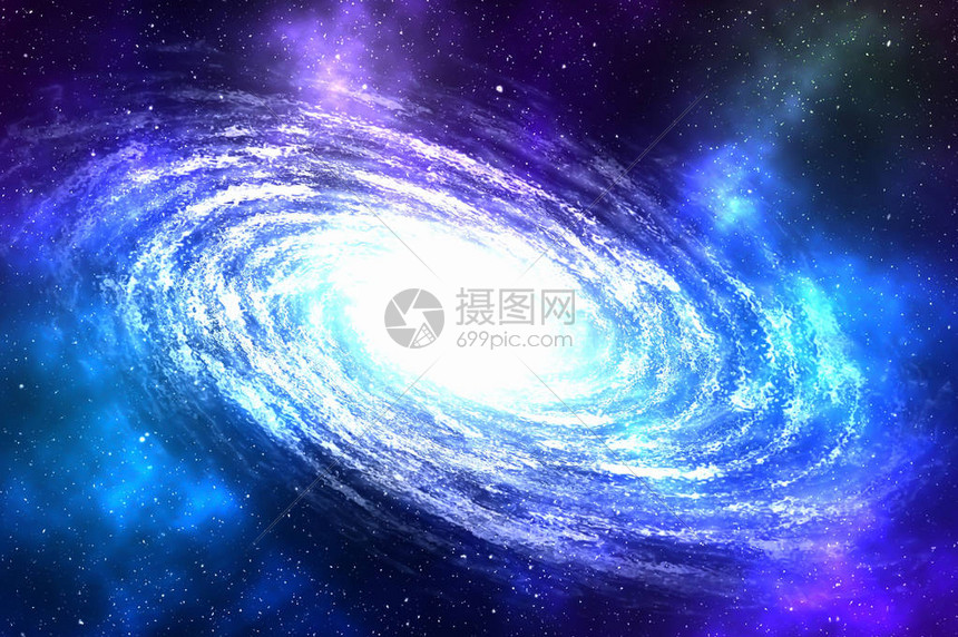 具有恒星和云的螺旋星系在深空某处插画图片下载-正版图片503449480-摄图网