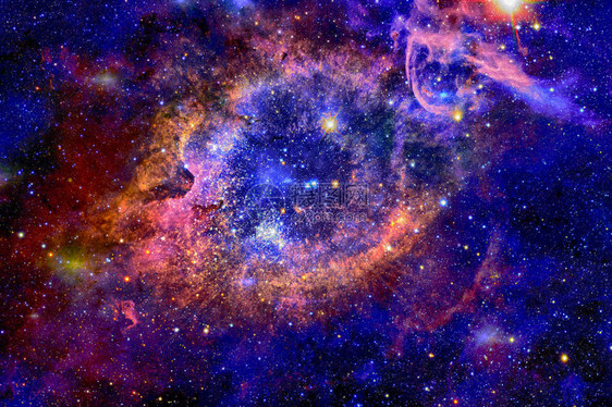深空的螺旋星云由美国航天局提图片