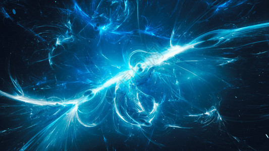 空间中的蓝光星际能量计算机生成的抽象背景图片