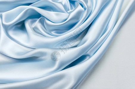 丝绸蓝色缎面织物图片