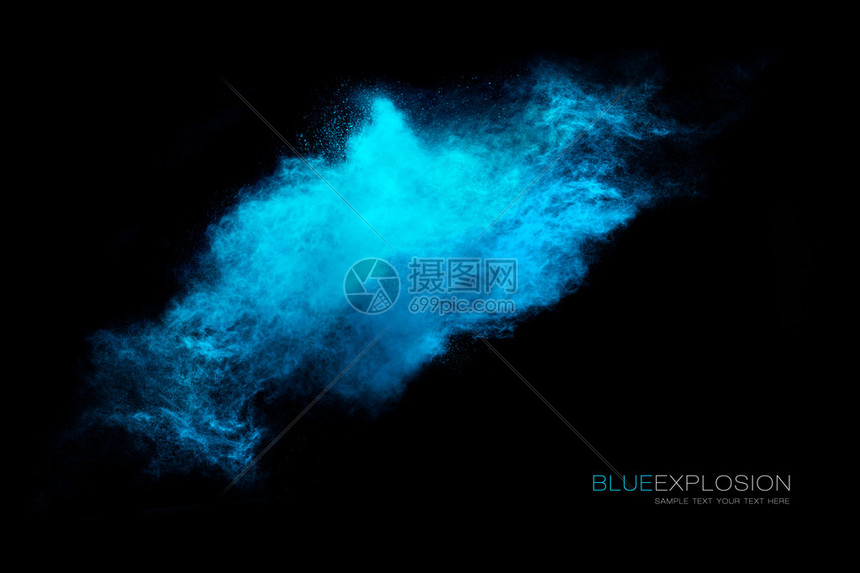 蓝色尘埃粒子爆炸图片