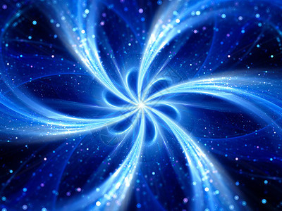 空间的神奇蓝色旋转曼达拉计算机生成了抽图片