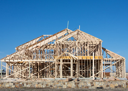 新建房屋或家庭建筑框架图片