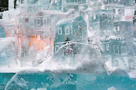 冰雕冰中小屋斯洛伐克Hrebienok图片