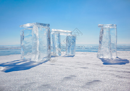 Icehange由锡纳里亚Baikal湖冰图片
