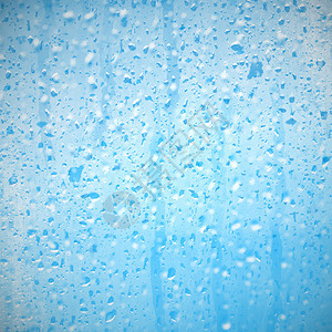蓝色水雾窗口纹理图片