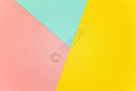蓝色黄色和粉红色糊面纸彩色几何图片