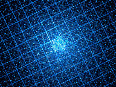 带网格的蓝光量子计算机电脑生成抽象背背景图片