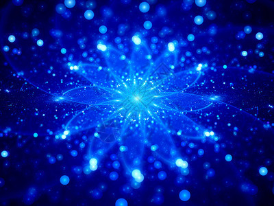 蓝色闪亮银河时钟计算机生成抽图片
