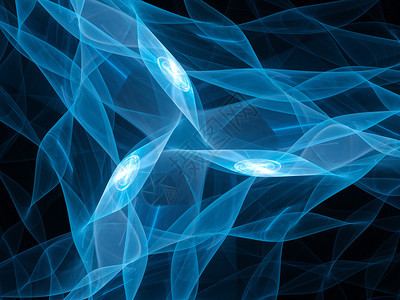 蓝色发光微处理器纳米技术计算机生成的背景图片