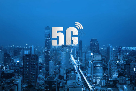 5G网络无线系统和智能手机智能城市通信网络图片