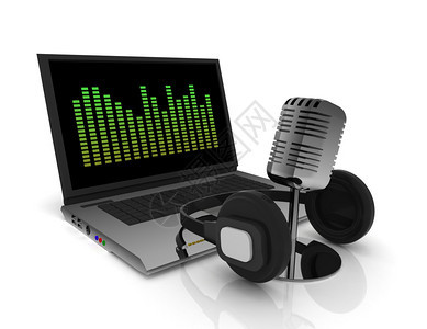 数字音频或音乐软件概念图片