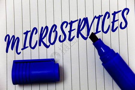 云储存显示Microsesservices的书写注释商业图片展示软件开发技术背景