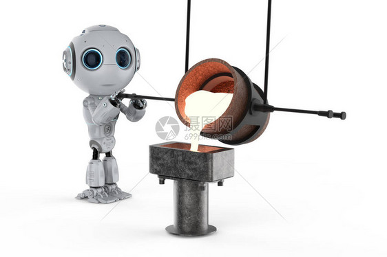 自动工业概念3D制成微型机器人用熔金图片