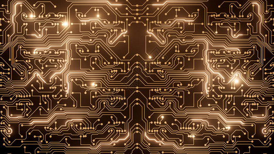 黄金电路4k的抽象加密背景背景图片