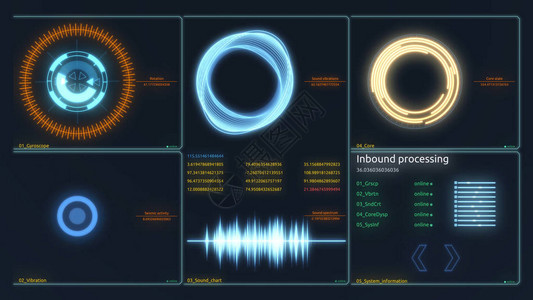 未来的界面数字屏幕超详细的抽象数字背景闪烁和切换指示灯和状态显示指挥中心工作处理大数背景图片