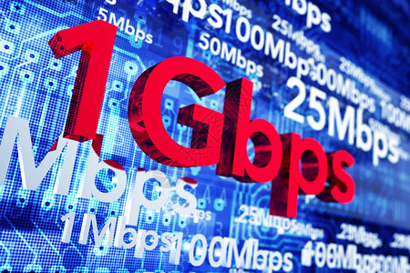 互联网下载高速概念图1Gbps聚焦全球宽带网图片