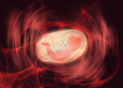 胎儿在母亲子宫中的图像图片