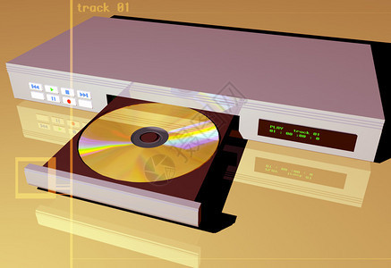 dvd播放器和盘片的图片