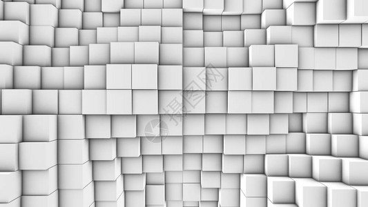 3d插图抽象背景相互邻的立方体不调图片