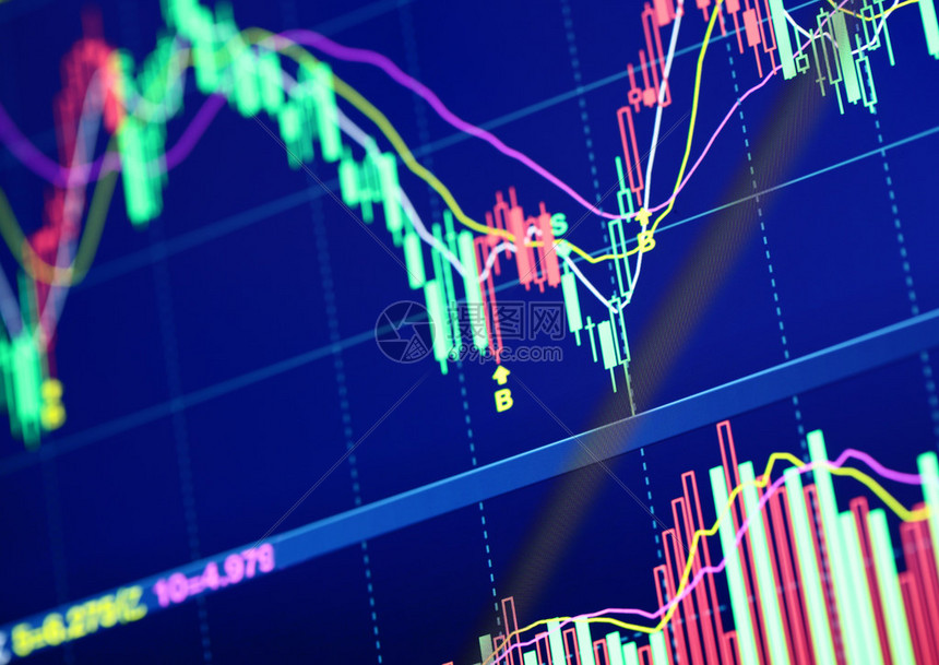显示屏上的股市图表高清图片下载-正版图片503497168-摄图网