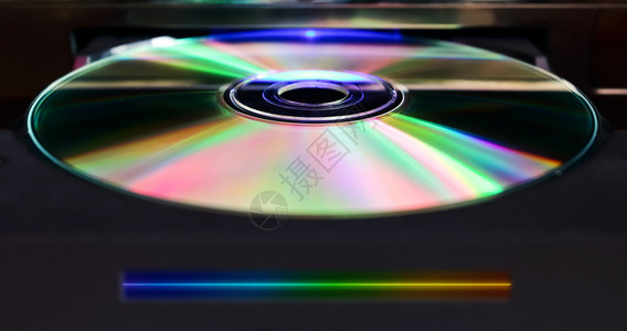 在DVD播放器中的磁盘图片