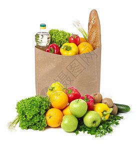 一袋杂菜水果和蔬菜图片