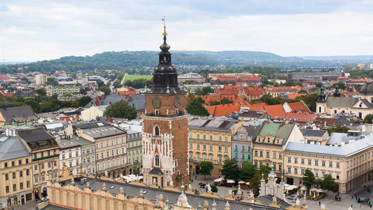 波兰克拉科夫市主要市场广图片