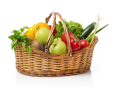 以水果和蔬菜为篮子图片