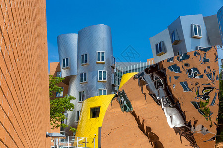 2014年5月30日在波士顿MIT校园的Ray和MariaStata中心该学术综合体是由Pritzker获奖建筑师FrankGe图片